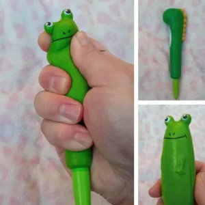 lápiz squishy con forma dinosaurio rana kawaii antiestrés