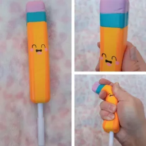lápiz squishy con forma de lápiz escolar kawaii antiestrés