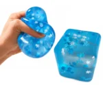 Cubo Sensorial Hielo Transparente Copos de Nieve