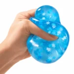 Cubo Sensorial Hielo Transparente Copos de Nieve