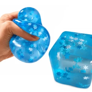 Cubo Sensorial Hielo Transparente Copos de Nieve