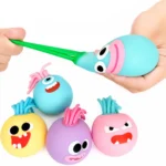 Bola Antiestrés Monstruo Tira Pelo Sensorial Varios Colores