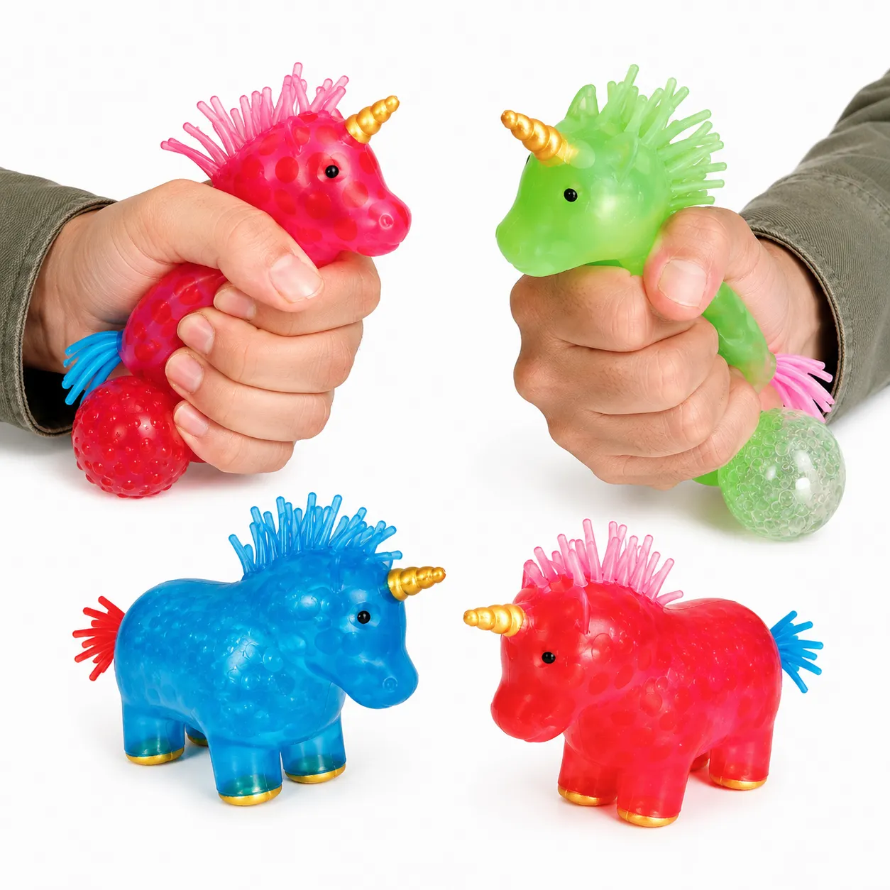 Squishy Unicornio Transparente Sensorial Antiestrés