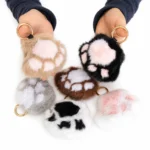 Llavero Patita de Gato Kawaii Peluche Suave 10 cm varios colores Fiorlla