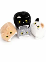 Peluche gato cuadrado kawaii felpa antiestrés varios colores