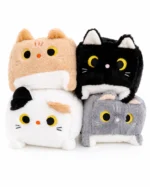Peluche gato cuadrado kawaii felpa antiestrés varios colores