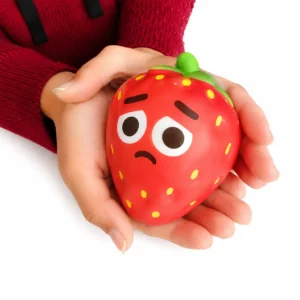 Squishy Frutilla Kawaii Antiestrés Sensorial con expresión tierna