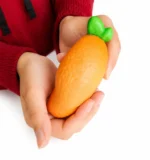 Squishy Naranja Kawaii Antiestrés Sensorial con expresión llorando
