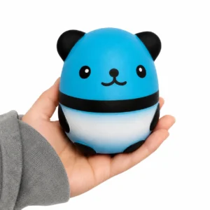 Squishy Oso Panda Azul Kawaii Antiestrés Slow Rising