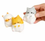 Squishy Pack 3 Gatitos Kawaii Antiestrés con Malla Protectora
