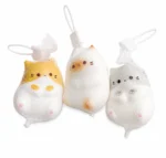 Squishy Pack 3 Gatitos Kawaii Antiestrés con Malla Protectora