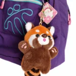 Llavero panda rojo kawaii de felpa súper suave 22 cm