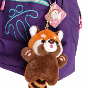 Llavero panda rojo kawaii de felpa súper suave 22 cm