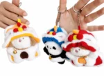 Llavero peluche Danza del León kawaii con cascabel en variantes