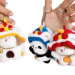 Llavero peluche Danza del León kawaii con cascabel en variantes