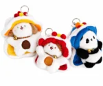Llavero peluche Danza del León kawaii con cascabel en variantes