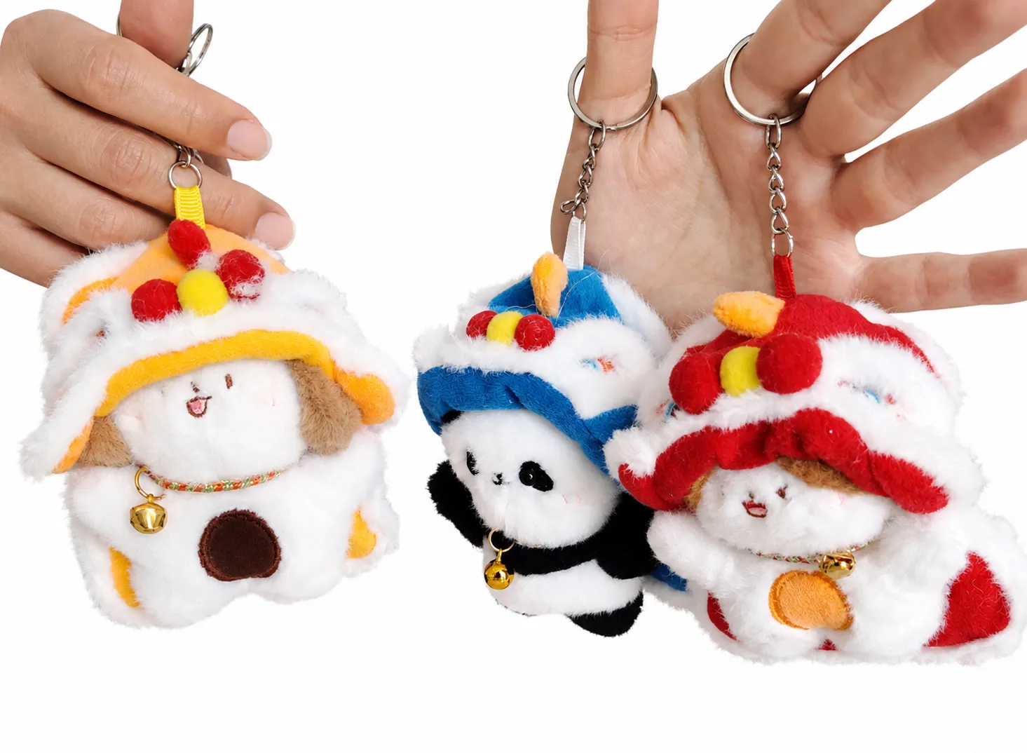 pll007-llavero-peluche-danza-del-leon-kawaii-variantes Llavero peluche Danza del León kawaii con cascabel en variantes