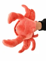 titere peluche cangrejo marioneta de mano kawaii