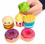 Set de 6 squishy comida rápida kawaii antiestrés