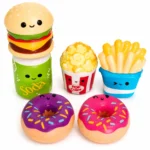 Set de 6 squishy comida rápida kawaii antiestrés
