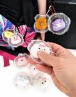 Pack 4 Squishy Llavero Kawaii con Bolsa Transparente