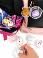 Mini Squishy Kawaii Antiestrés con Llavero y Bolsa